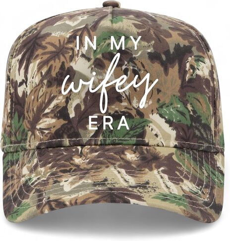 in My Wifey Era Cursive Vintage Trucker Hat | Wedding Marriage Fiancée | Premium Snapback Baseball Hat for Women & Wives in Saudi Arabia
