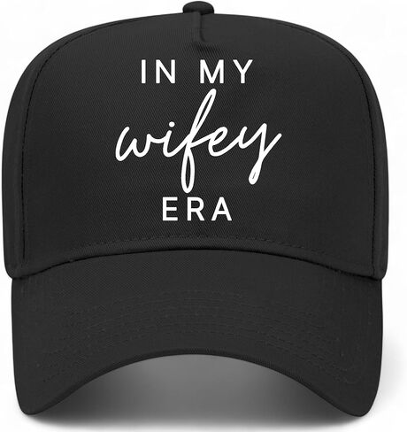 in My Wifey Era Cursive Vintage Trucker Hat | Wedding Marriage Fiancée | Premium Snapback Baseball Hat for Women & Wives in Saudi Arabia