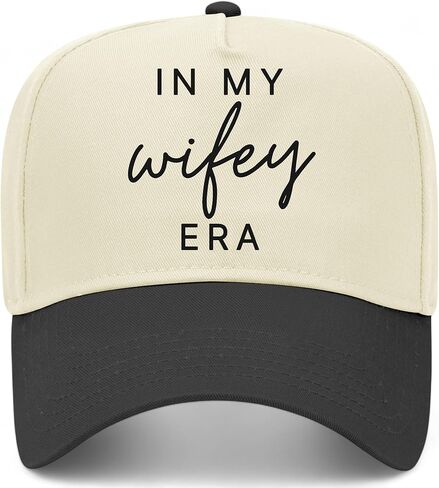 in My Wifey Era Cursive Vintage Trucker Hat | Wedding Marriage Fiancée | Premium Snapback Baseball Hat for Women & Wives in Saudi Arabia