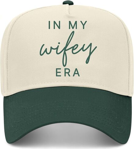 in My Wifey Era Cursive Vintage Trucker Hat | Wedding Marriage Fiancée | Premium Snapback Baseball Hat for Women & Wives in Saudi Arabia
