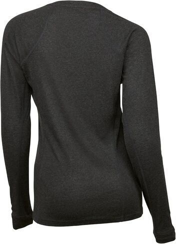 Carhartt Women's Force Midweight Stretch Base Layer Crewneck, Black Heather, XX-Large in Saudi Arabia