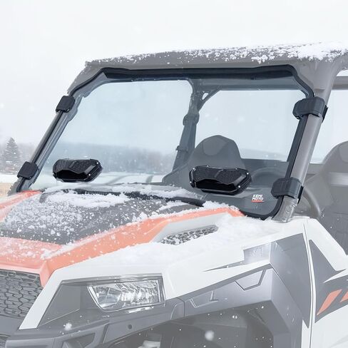 زجاج أمامي كامل بفتحات تهوية من KEMIMOTO متوافق مع Polaris General 1000 / 4 1000 /XP 1000 /XP 4 1000 2016-2026 ملحقات نافذة الكمبيوتر المطلية الصلبة المقاومة للخدش in Kuwait