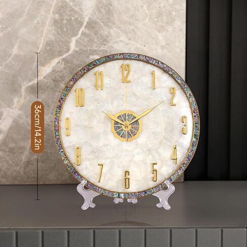 ساعة حائط مزخرفة فاخرة بوجه منقوش على شكل صدفة، ساعة حائط إبداعية صامتة وخالية من القراد، إطار من الألومنيوم، تصميم دائري حديث كبير لغرفة المعيشة in Kuwait