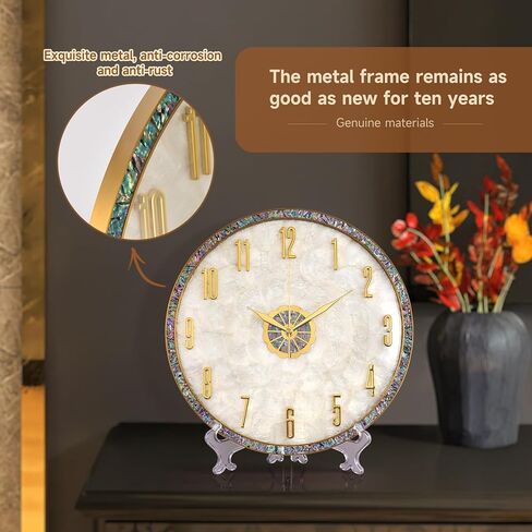 ساعة حائط مزخرفة فاخرة بوجه منقوش على شكل صدفة، ساعة حائط إبداعية صامتة وخالية من القراد، إطار من الألومنيوم، تصميم دائري حديث كبير لغرفة المعيشة in Kuwait