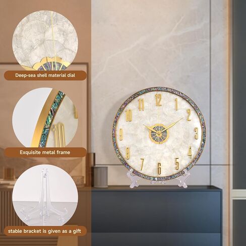 ساعة حائط مزخرفة فاخرة بوجه منقوش على شكل صدفة، ساعة حائط إبداعية صامتة وخالية من القراد، إطار من الألومنيوم، تصميم دائري حديث كبير لغرفة المعيشة in Kuwait