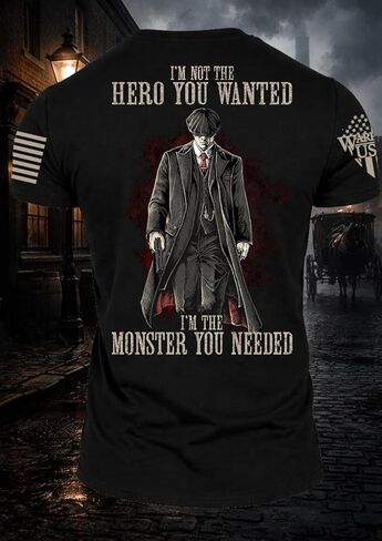 Warrior USA The Hero You Wanted T-Shirt – Black, 60/40 Cotton-Poly Blend, Regular Fit in Saudi Arabia