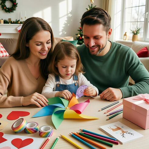 4 عبوات من بكرات شريط القصاصات مزدوجة الجوانب للحرف اليدوية، عداء شريط لاصق للأطفال والكبار، لوازم مدرسي المكتب المدرسي، 0.3 بوصة × 26 قدم in Kuwait