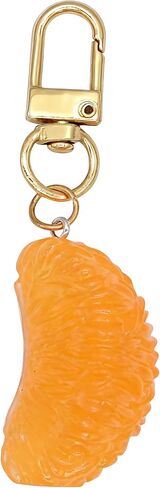 Fruit Orange Keychain Charm Orange Petal Meat Key Chain Ring Pendant Keyring Gifts for Men Women Purse Bags in Saudi Arabia