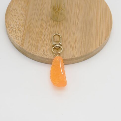 Fruit Orange Keychain Charm Orange Petal Meat Key Chain Ring Pendant Keyring Gifts for Men Women Purse Bags in Saudi Arabia