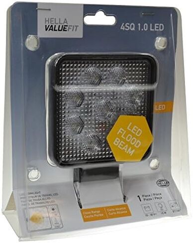 HELLA 357103002 ValueFit 4 Square 1.0 LED Close Range Worklight,Black in Saudi Arabia