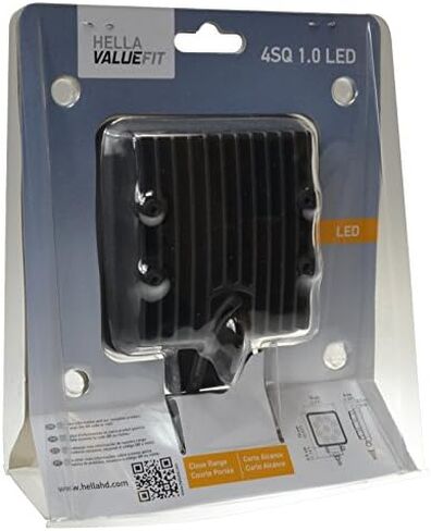 HELLA 357103002 ValueFit 4 Square 1.0 LED Close Range Worklight,Black in Saudi Arabia