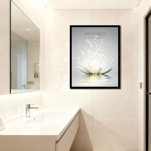 YTAPIFS Lotus Flower Wall Art Spiritual Meditation Poster Wall Decor Mindset Motivational Quotes Picture Modern Zen Prints Artwork for Office 12 x 16 in Unframe in Saudi Arabia