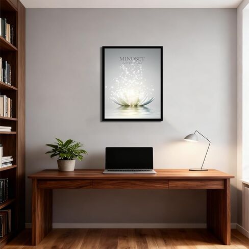 YTAPIFS Lotus Flower Wall Art Spiritual Meditation Poster Wall Decor Mindset Motivational Quotes Picture Modern Zen Prints Artwork for Office 12 x 16 in Unframe in Saudi Arabia