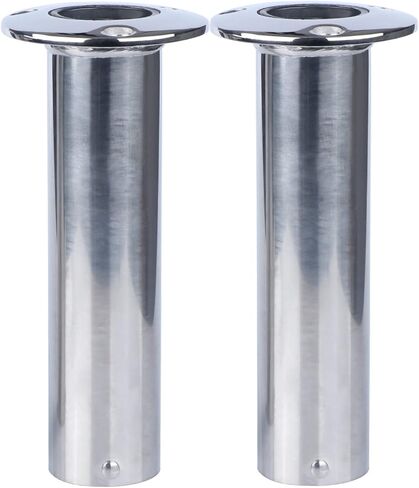 زوج ! الفولاذ المقاوم للصدأ 90 درجة حامل قضيب الصيد فلوش جبل صب شفة 316 الصلب لليخوت البحرية in Kuwait