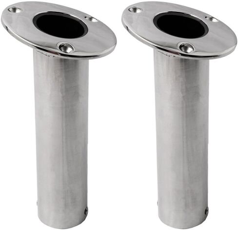 Pair ! Stainless 90 Degree Fishing Rod Holder Flush Mount Casting Flange 316 Steel for Marine Yacht in Saudi Arabia