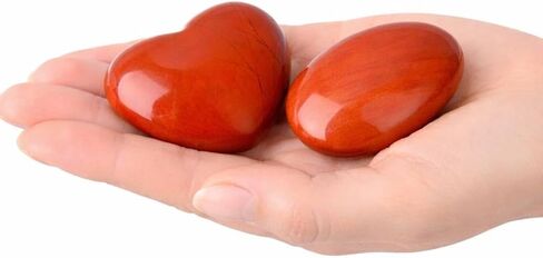 2Pcs 45MM Amethyst Heart Stones & 45MM Palm Stone Natural Healing Heart Shaped Rocks Crystal Worry Stone for Anxiety Meditation Gift Energy Balancing Reiki in Kuwait