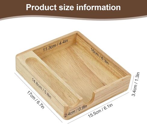 Buqoo Rubberwood Sticky Note Holder,Memo Pad Holder Dispenser Organizer with Pen Slot,Desktop Accessories Organizer for Office School Home in Kuwait
