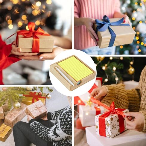 Buqoo Rubberwood Sticky Note Holder,Memo Pad Holder Dispenser Organizer with Pen Slot,Desktop Accessories Organizer for Office School Home in Kuwait