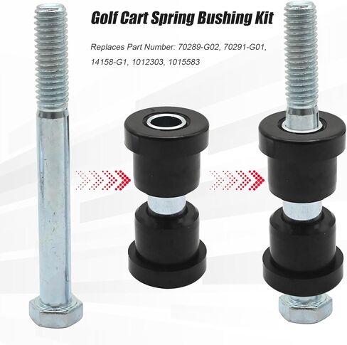 70289-G02 Golf Cart Spring Bushing Kit, Replacement for Club Car DS 1981-Up Replacement for EZGO TXT Medalist 1994-Up, Replaces 70291-G01 14158-G1 1012303 1015583 in Saudi Arabia