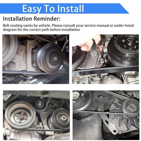 1060450 6PK1145 حزام اعوج | طول 6 أضلاع 45 بوصة | متوافق مع أودي 2019-2024 وفورد 1983-2019 | يستبدل 6PK1143 | 3.5L V6 3496cc 213ci 3.0L V6 in Kuwait