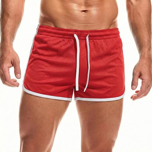Men's Mesh Athletic Shorts 3/5'' Quick Dry with Pockets, Gym Workout Shorts for Training Running in Kuwait