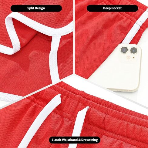 Men's Mesh Athletic Shorts 3/5'' Quick Dry with Pockets, Gym Workout Shorts for Training Running in Kuwait