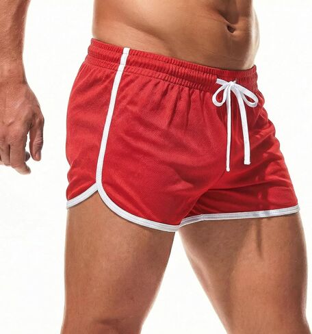 Men's Mesh Athletic Shorts 3/5'' Quick Dry with Pockets, Gym Workout Shorts for Training Running in Kuwait