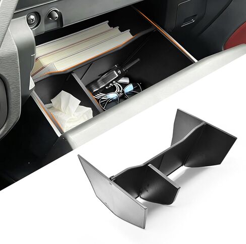 Car Glove Box Organizer Fit for Nissan Frontier 2022-2025 2026 (S/SV/Pro-X/Pro-4X/SL) Accessories - Multi-Compartment Storage Heavy Duty ABS Glove Box Storage Divider in Kuwait