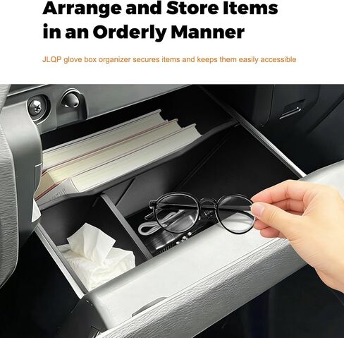 Car Glove Box Organizer Fit for Nissan Frontier 2022-2025 2026 (S/SV/Pro-X/Pro-4X/SL) Accessories - Multi-Compartment Storage Heavy Duty ABS Glove Box Storage Divider in Kuwait