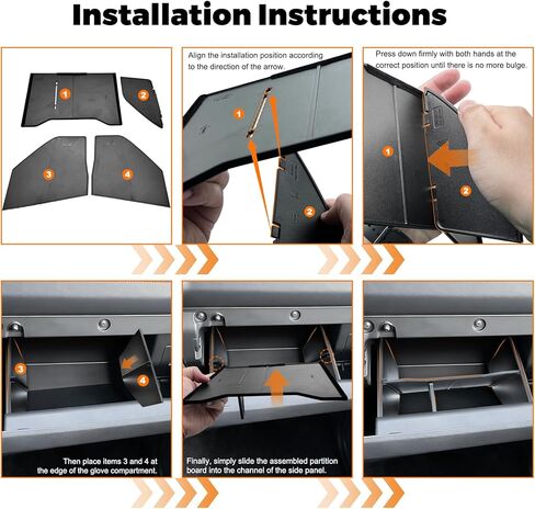 Car Glove Box Organizer Fit for Nissan Frontier 2022-2025 2026 (S/SV/Pro-X/Pro-4X/SL) Accessories - Multi-Compartment Storage Heavy Duty ABS Glove Box Storage Divider in Kuwait