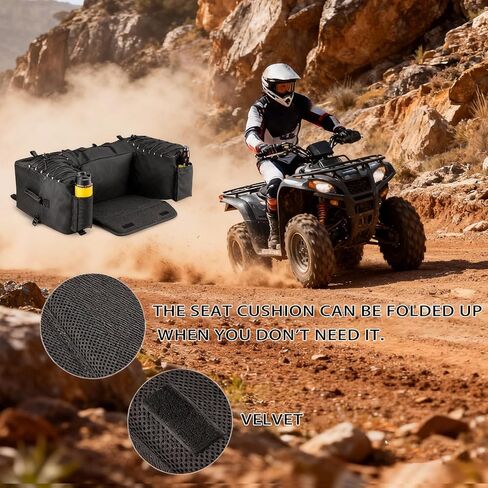 حقيبة شحن خلفية ATV للحامل لـ CF Moto CFORCE 800 XC 2019-2024، حزمة تخزين ذيل ناعمة مع مقصورات جانبية، حقيبة أدوات مناسبة عالمية لركوب ATV رباعية على الطرق الوعرة in Saudi Arabia