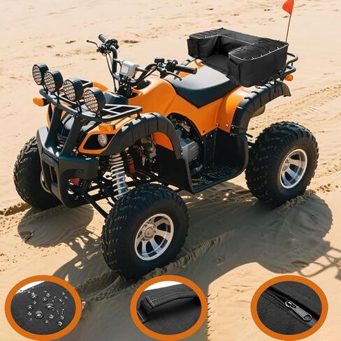 حقيبة شحن خلفية ATV للحامل لـ CF Moto CFORCE 800 XC 2019-2024، حزمة تخزين ذيل ناعمة مع مقصورات جانبية، حقيبة أدوات مناسبة عالمية لركوب ATV رباعية على الطرق الوعرة in Saudi Arabia