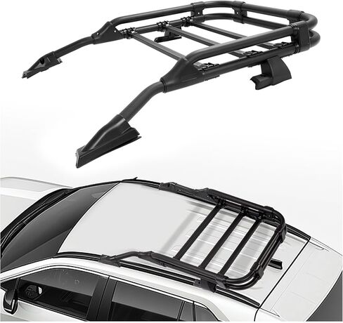 سلة حامل السقف HECASA متوافقة مع 2019-2024 Toyota RAV4 Extra Cross Bar Rail Rooftop Cargo Luggage Carrier in Saudi Arabia