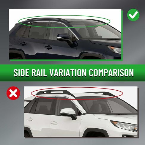 سلة حامل السقف HECASA متوافقة مع 2019-2024 Toyota RAV4 Extra Cross Bar Rail Rooftop Cargo Luggage Carrier in Saudi Arabia