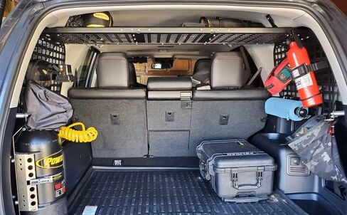 رف شحن داخلي من لوحة مولي من الألومنيوم متوافق مع 2010-2024 Toyota 4Runner الجيل الخامس، ملحقات صندوق نظام لوحة التخزين المعيارية in Kuwait