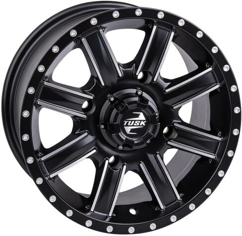 (4 Pack) 4/137 Tusk Cascade Wheel 14x7 4.0 + 3.0 Machined/Black For Can-Am Maverick 1000 Turbo 2016-2017 in Saudi Arabia
