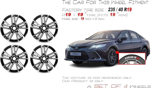 For Toyota Camry OEM Design Wheel 19" 19x8 2025 Machined Black Set of 4 Replacement Rim in Kuwait