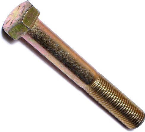 014973255701 Grade 8 Fine Hex Cap Screws, 7/8-14 x 2-1/2, Piece-5 , yellow in Saudi Arabia