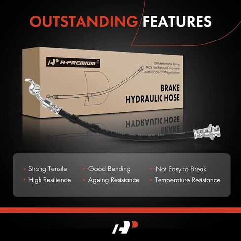 A-Premium Rear Driver Brake Hydraulic Hose Compatible with Select Nissan Models - Quest 2004 2005 2006 2007 2008 2009 - Replace# 46211CK010 in Saudi Arabia