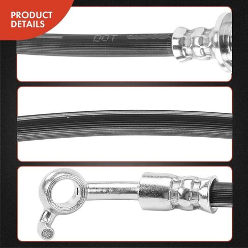 A-Premium Rear Driver Brake Hydraulic Hose Compatible with Select Honda Models - Accord 2013 2014 2015 2016 2017 - Replace# 01468T2AA01(Pack of 2) in Saudi Arabia