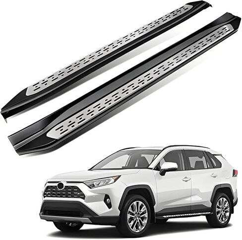 Running Boards Compatible with 2014 2015 2016 2017 2018 2019 Toyota Highlander, Silver Extruded Aluminum Side Step Rail Nerf Bars Accessories in Saudi Arabia