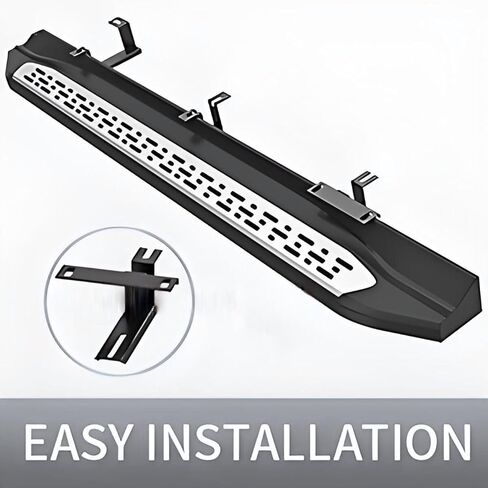 Running Boards Compatible with 2014 2015 2016 2017 2018 2019 Toyota Highlander, Silver Extruded Aluminum Side Step Rail Nerf Bars Accessories in Saudi Arabia