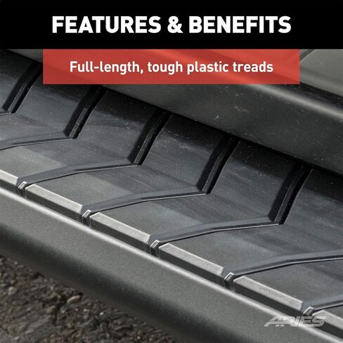 ARIES 2051970 AeroTread Running Boards 5 in. Carbide Black Powder Coat Aluminum Mounting Brackets Sold Separately AeroTread Running Boards in Saudi Arabia