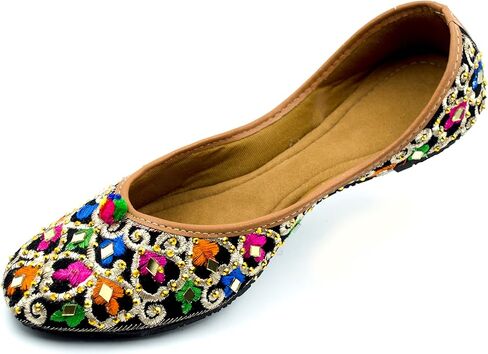 Chandrakala Bridal Mojaris for Women Flats Punjabi Jutti (WF131-P) in Kuwait