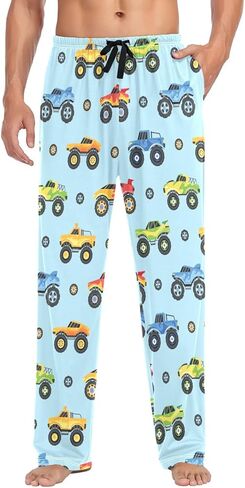 Mens Pajama Pants Funny Festiva Pattern Sleepwear Pj Bottoms Cotton Lounge Pants with Pockets Size S-XXL in Saudi Arabia