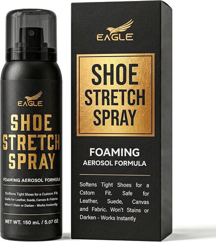 Eagle Shoe Stretch Spray 150mL Aerosol – Boot & Shoe Stretcher for Leather, Suede, Nubuck & Canvas – Loosens Tight Shoes, Break-In Spray for Heels, Boots & Sneakers in Saudi Arabia