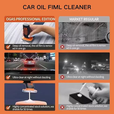 قطعتان من مزيل غشاء الزيت الزجاجي للسيارة، مركب زجاجي قابل للدوران مع لوح تنظيف، تحسين وضوح الزجاج الأمامي للقيادة الآمنة، يزيل طبقة الزيت واللطخات، فرشاة عالمية مضادة للضباب in Saudi Arabia