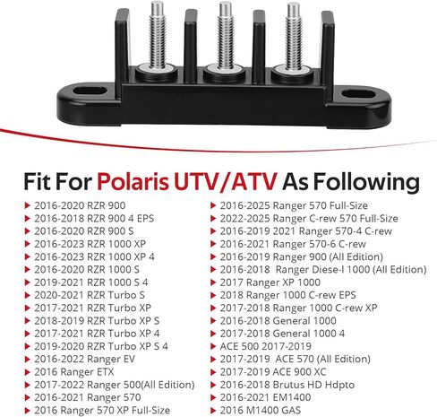 JAVIK 4015778 3 Post Terminal Block for Polaris Ranger 570 900 1000 XP EV ETX 2016-2025 RZR 900 1000 Turbo XP 2016-2023 General 1000 2016-2018 ACE 900 570 500 2017-2019 (1 Pcs in Kuwait