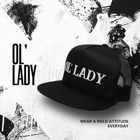 The Drive Clothing "OL' Lady Hat for Men & Women | Funny Offensive Fitted Baseball Cap | Structured Streetwear Hat | Bold Statement Urban Casual Headwear | Black in Kuwait