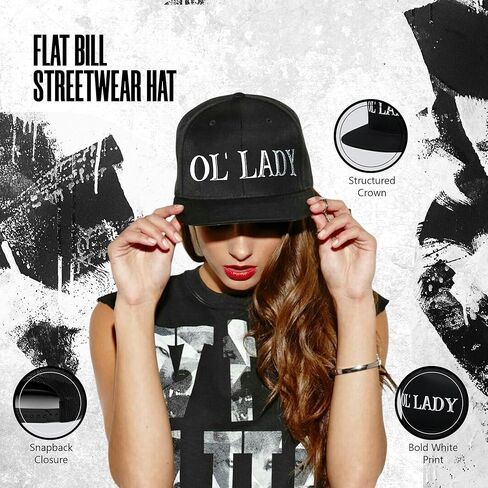 The Drive Clothing "OL' Lady Hat for Men & Women | Funny Offensive Fitted Baseball Cap | Structured Streetwear Hat | Bold Statement Urban Casual Headwear | Black in Kuwait